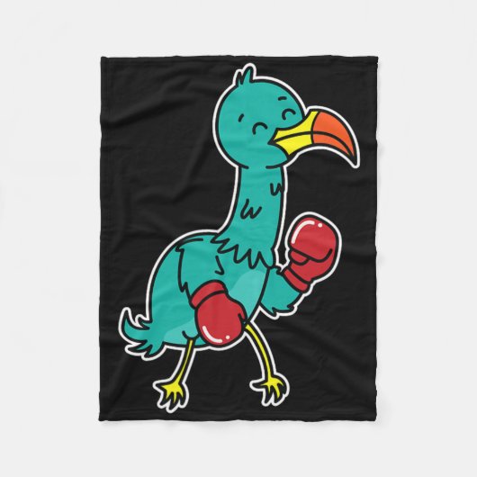 Dodo doet aan boksen fleece deken (Voorkant)