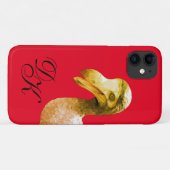 Dodo gepersonaliseerde monogram iPhone 11 hoezen (Achterkant (horizontaal))