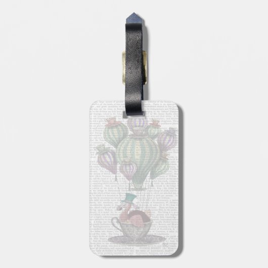 Dodo in Teacup Bagagelabel (Achterkant verticaal)