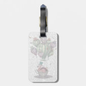 Dodo in Teacup met libellen Bagagelabel (Achterkant verticaal)