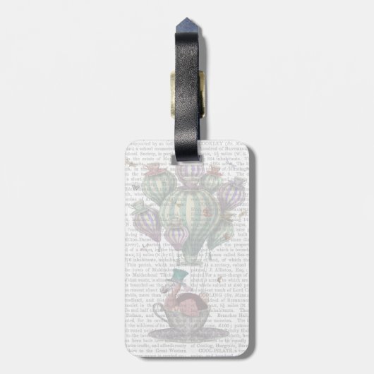 Dodo in Teacup met libellen Bagagelabel (Achterkant verticaal)