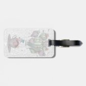 Dodo in Teacup met libellen Bagagelabel (Achterkant horizontaal)