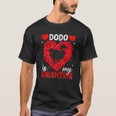 Dodo is mijn Valentijn Love Hearts Dodo Bird Valen T-shirt (Voorkant)
