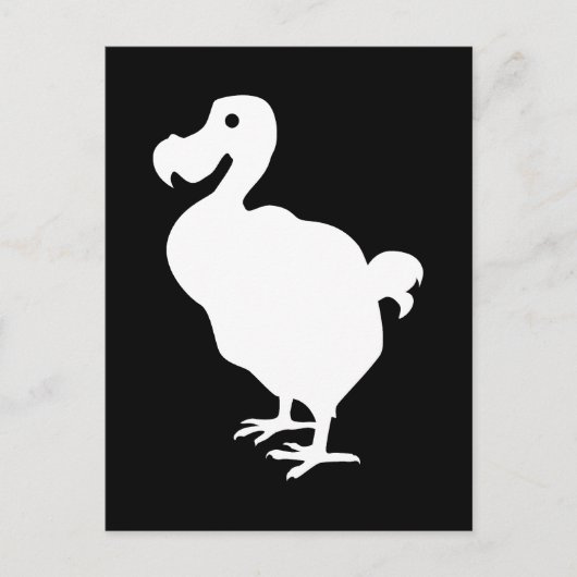 Dodo Silhouette Briefkaart (Voorkant)