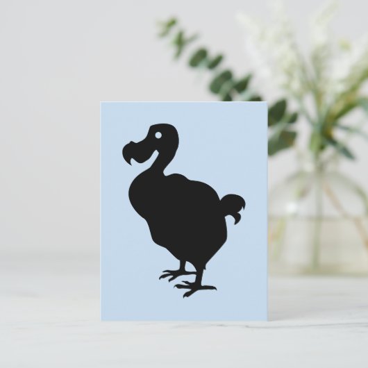 Dodo Silhouette Briefkaart (Staand voorkant)