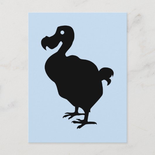 Dodo Silhouette Briefkaart (Voorkant)