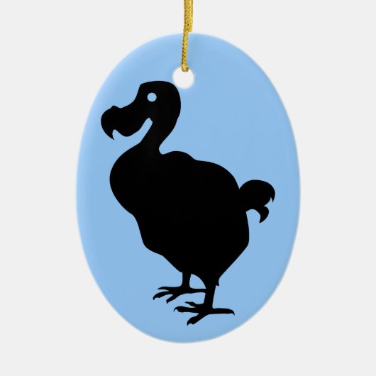 Dodo Silhouette Keramisch Ornament (Voorkant)