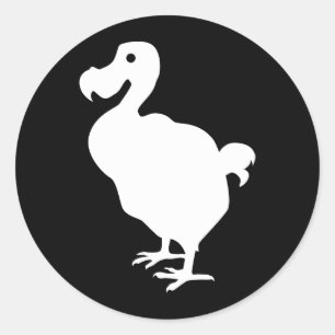 Dodo Silhouette Ronde Sticker