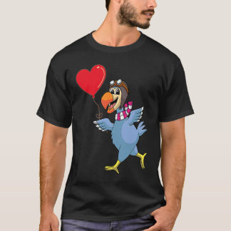 Dodo-vogel met hartballon Valentijnsdag Liefde B T-shirt