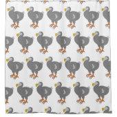 Dodo Vogelontwerp Douchegordijn (Voorkant)