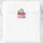 Dodonut (donut) Vierkante Stickers (Tas)