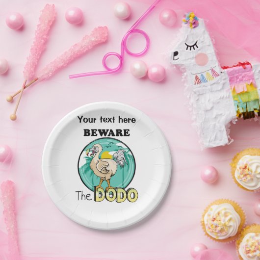 Dodovogel Papieren Bordje (Feest)