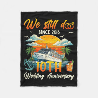 Doe 10e trouwdag jubileum sinds 2016 Cruise Fleece Deken
