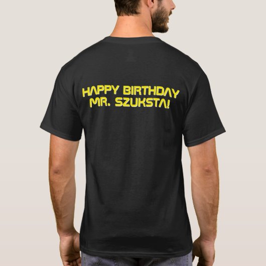 Doe 2! Gefeliciteerd Scott! T-shirt (Achterkant)