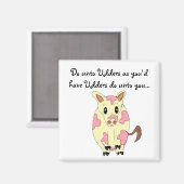 Doe aan Udders Funny Koe Magneet (Voorkant / Achterkant)