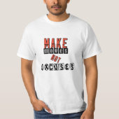 Doe acties, geen excuses t-shirt (Voorkant)