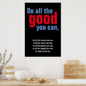 Doe al goed u Citaat kunt Motivatie Poster (Keuken)