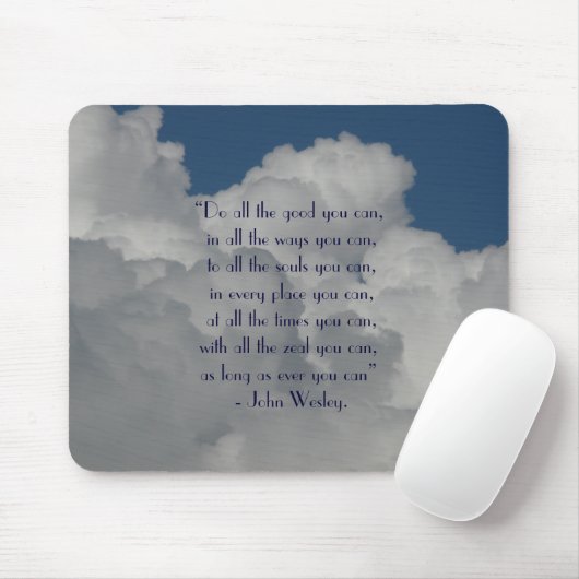 Doe al goed u kunt/citeert met Kloudy Sky Muismat (Met muis)