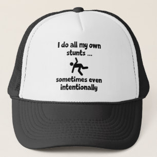 Doe al mijn eigen stunts soms zelfs opzettelijk trucker pet