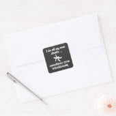 Doe al mijn eigen stunts soms zelfs opzettelijk vierkante sticker (Envelop)