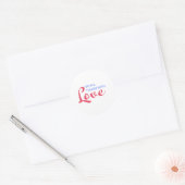Doe alle dingen met liefde - Inspirerend quote Ronde Sticker (Envelop)