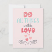 Doe alle dingen met Love Pink Valentijnsdag kaart (Voorkant)