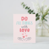 Doe alle dingen met Love Pink Valentijnsdag kaart (Staand voorkant)