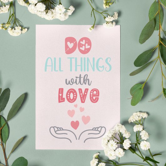Doe alle dingen met Love Pink Valentijnsdag kaart