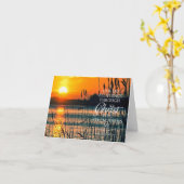 Doe alle dingen zonsondergang en riet kaart (Gele Bloem)