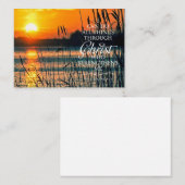 Doe alle dingen zonsondergang en riet notitiekaartje (Voorkant / Achterkant)