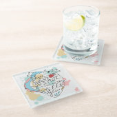 Doe alleen wat je hart je vertelt glazen onderzetter (Schuin)