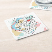 Doe alleen wat je hart je vertelt kartonnen onderzetters (Schuin)