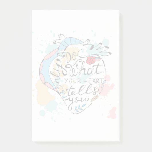Doe alleen wat je hart je vertelt post-it® notes (Voorkant)