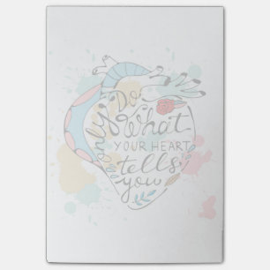 Doe alleen wat je hart je vertelt post-it® notes