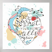 Doe alleen wat je hart je vertelt poster (Voorkant)