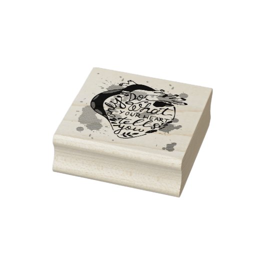 Doe alleen wat je hart je vertelt rubberstempel (Stempel)