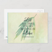 Doe allen met de Bijbel van de Liefde Citaat Briefkaart (Voorkant / Achterkant)