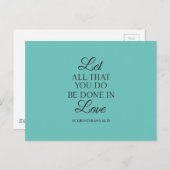 Doe allen met het Citaat van de Liefde Briefkaart (Voorkant / Achterkant)