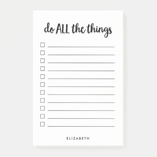 Doe alles | Aangepast om lijst te doen Post-it® Notes (Voorkant)
