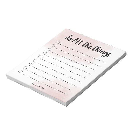 Doe alles | Blush-up-to-date maken Notitieblok (Linkerzijde)
