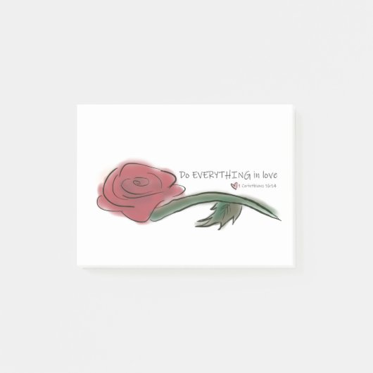 Doe alles in de Bijbel Verse en Roos Post-it® Notes (Voorkant)