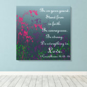 Doe alles in liefde bijbel vers aanmoediging canvas afdruk (Insitu (Houten vloer))