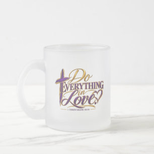 Doe alles in liefde matglas koffiemok