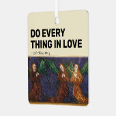 Doe alles in liefde metalen ornament (Voorkant links)