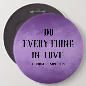 Doe alles in liefde ronde button 6,0 cm (Voorkant /achterkant)