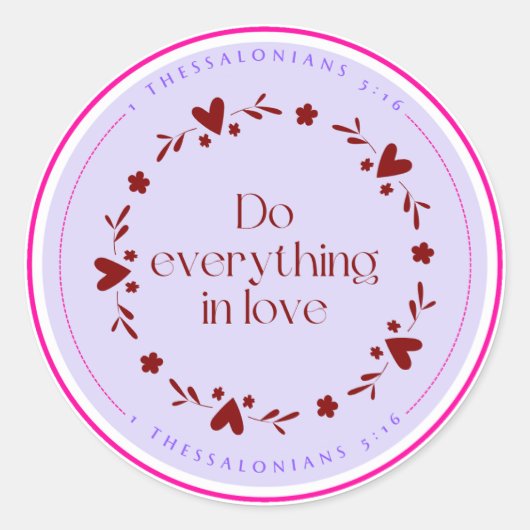 Doe alles in liefde sticker (Voorkant)