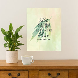 Doe alles met de Inspirerend Bijbel van de Liefde Poster