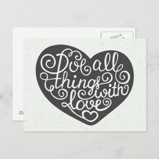 Doe alles met liefde briefkaart (Voorkant / Achterkant)