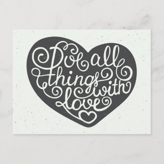 Doe alles met liefde briefkaart (Voorkant)