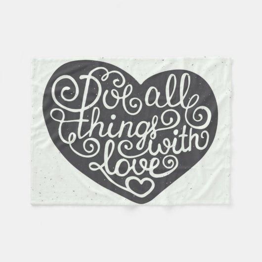 Doe alles met liefde fleece deken (Voorkant (Horizontaal))